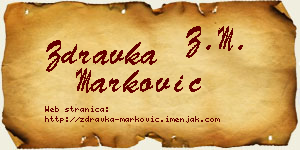 Zdravka Marković vizit kartica